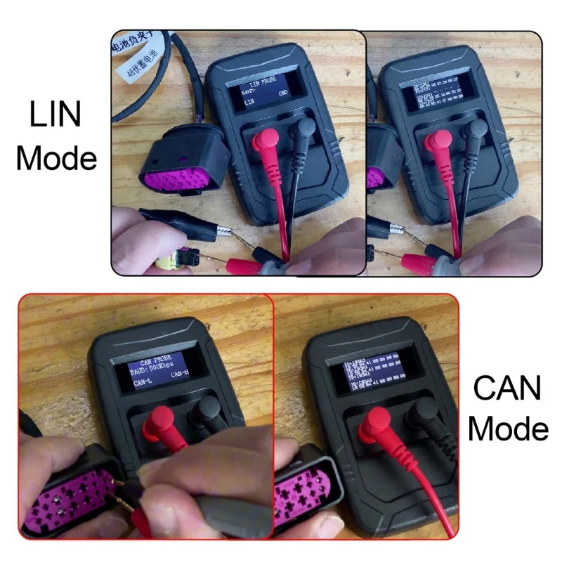 1PC Handheld CAN/LIN Digital Measuring Instrument Baud Rate Tester Car BUS Analyzer Measurement Automotive Maintenance car scanner circuit tester kit
