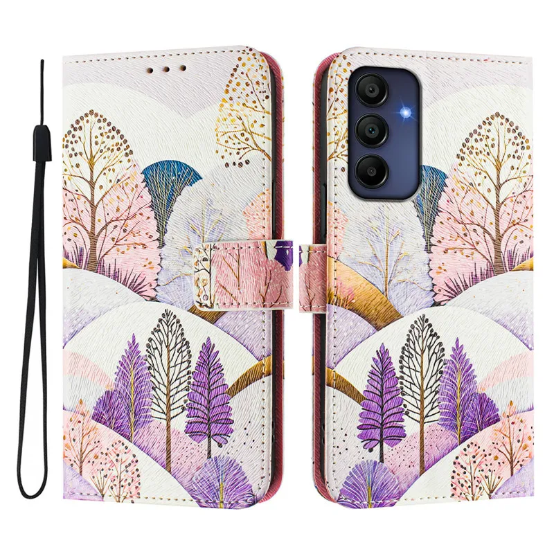 Luxury Flip Leather Wallet Case with Floral Design