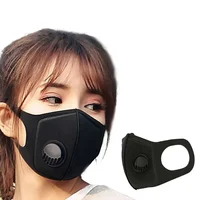 Men Women Anti Dust Mask Anti PM2.5 Pollution Face Mouth Respirator Black Breathable Valve Mask Filter 3D Mouth Cover 1