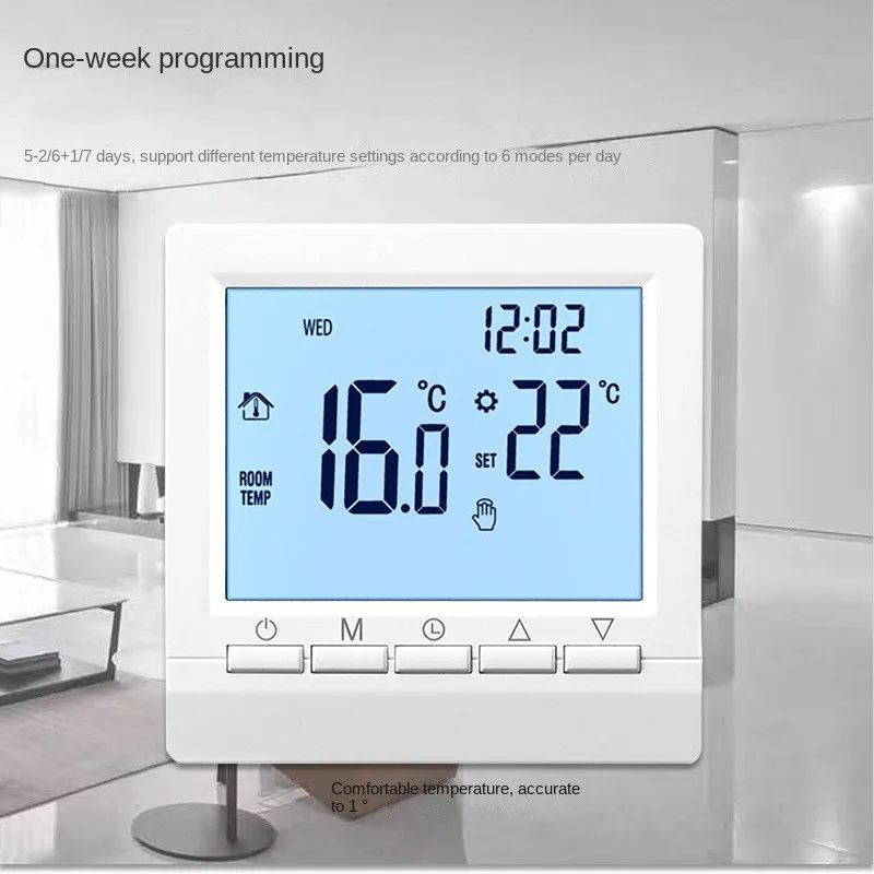 Digital Gas Boiler Thermostat 3A Weekly Programmable Room Temperature Controller AliExpress