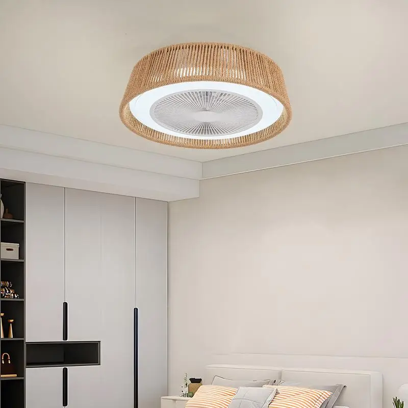 Modern Rustic Ceiling Fan with LED Mood Lighting