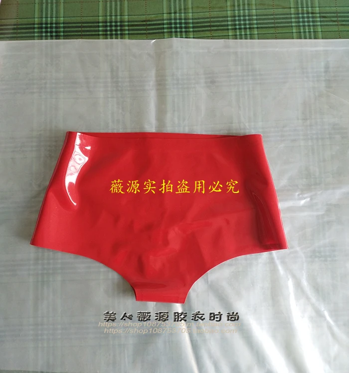 Sexy Women High Waist Fetish Latex Panties Underwear Rubber Lady Briefs Customize