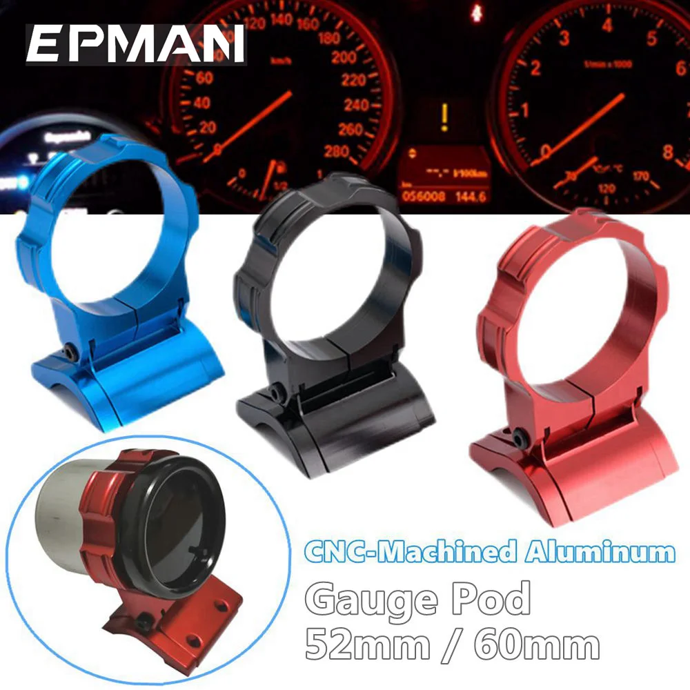 EPMAN52mm60mmUniversalGaugePodHolderDashMount2236Aluminum