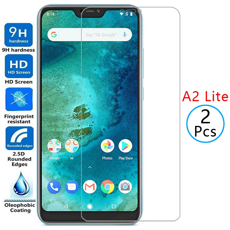 

protective tempered glass for xiaomi mi a2 lite screen protector on ksiomi xiao my a2lite a 2 2a light film xiomi xiami xaomi 9h