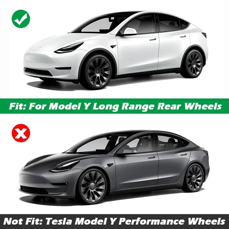 20 Inches Wheels ABS Rim Guard Rim Car Hubcap Cover Protection Hubcap Patch Scratch Proof Hub Cap Decals for Tesla Model Y