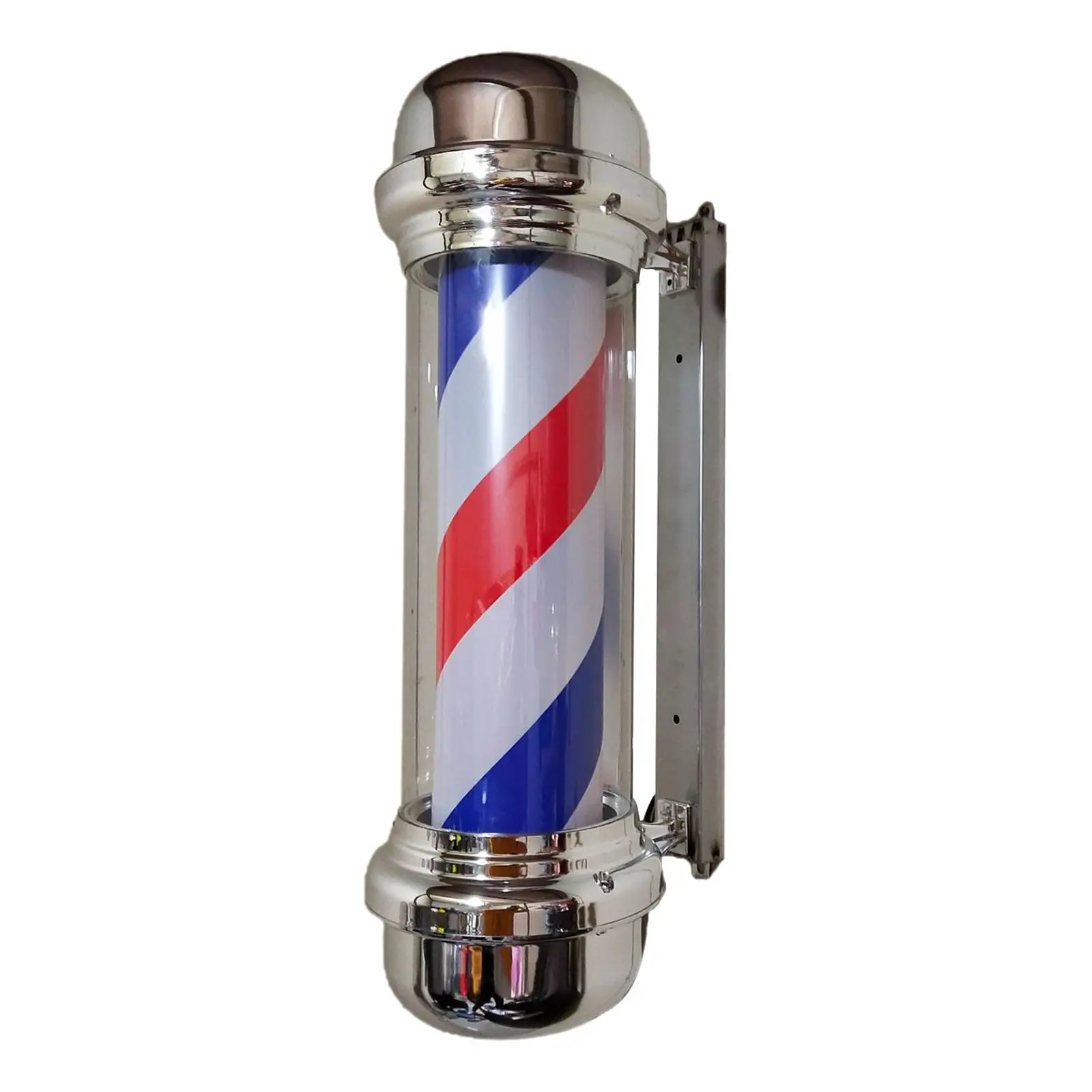 Waterproof Barber Pole LED Light Rotating Hair Salon Shop Sign Stripes for Indoor