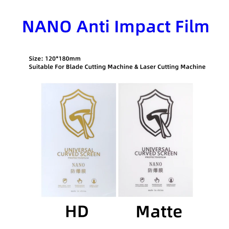 50pcs HD NANO Anti Impact Film Matte/UV Screen Protector Explosion-Proof Membrane For Blade or Laser Cutting Machine PET PMMA