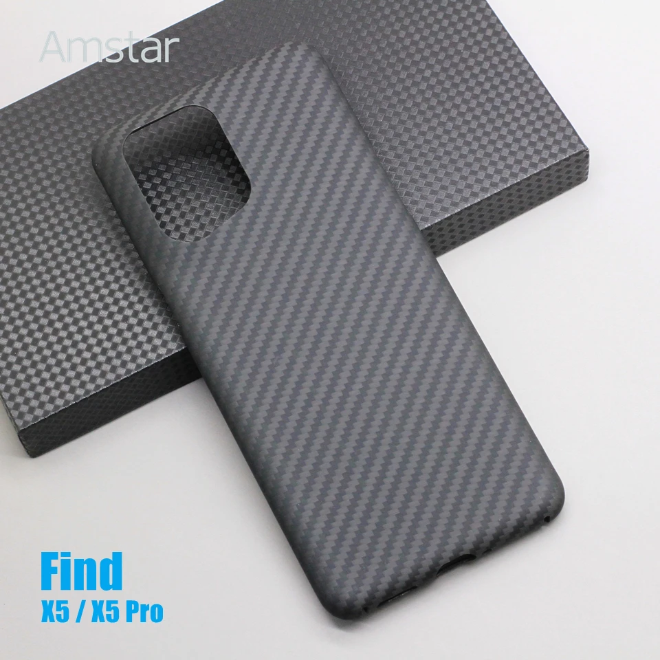 

Чехол Amstar из настоящего углеродного волокна для OPPO Find X5 Pro, Ультратонкий чехол из арамидного волокна с защитой от падения для OPPO Find X5