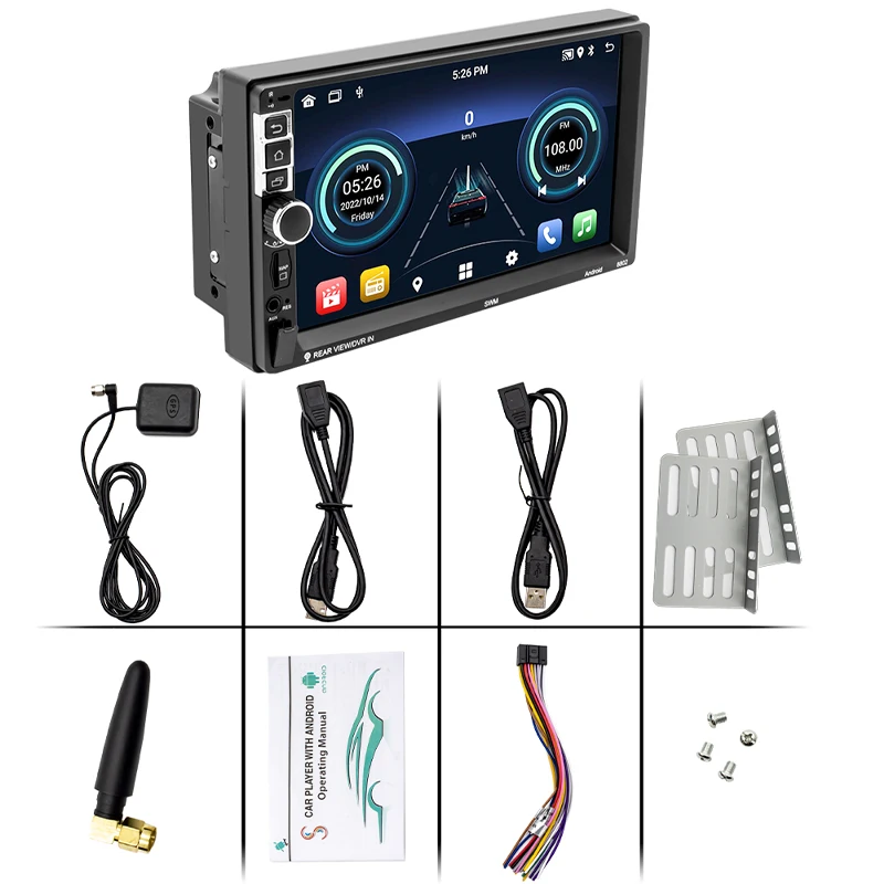 2 Din Android autoradio Wireless Carplay android-auto Bluetooth RDS  navigazione GPS Wifi USB TF lettore multimediale unità principale 8802 -  AliExpress