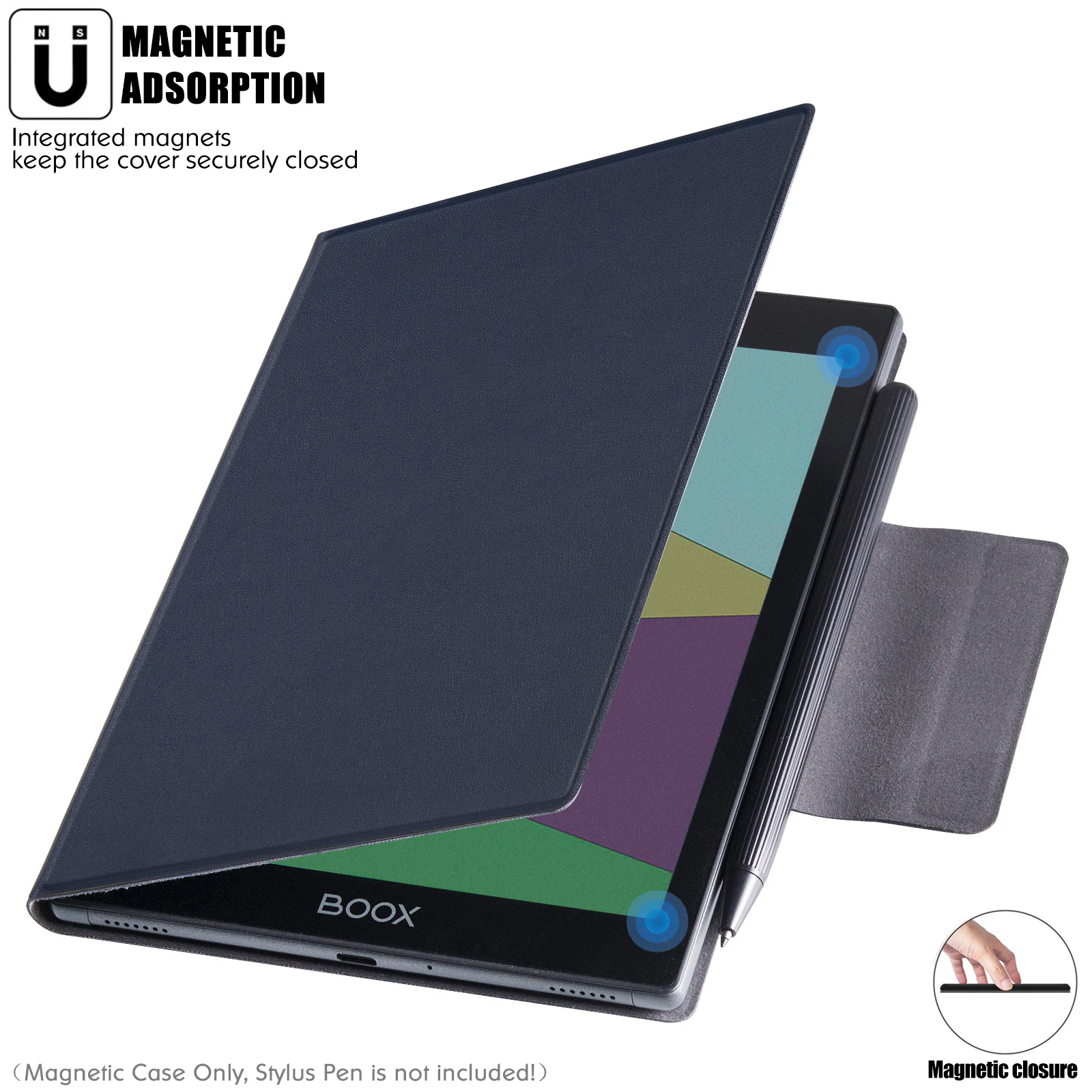 Magnetic Tablet Case for 7.8" Onyx Boox Tab8 C/Boox Tab Mini C-Slim Lightweight PU Leather Folio Cover with Auto Sleep/Wake