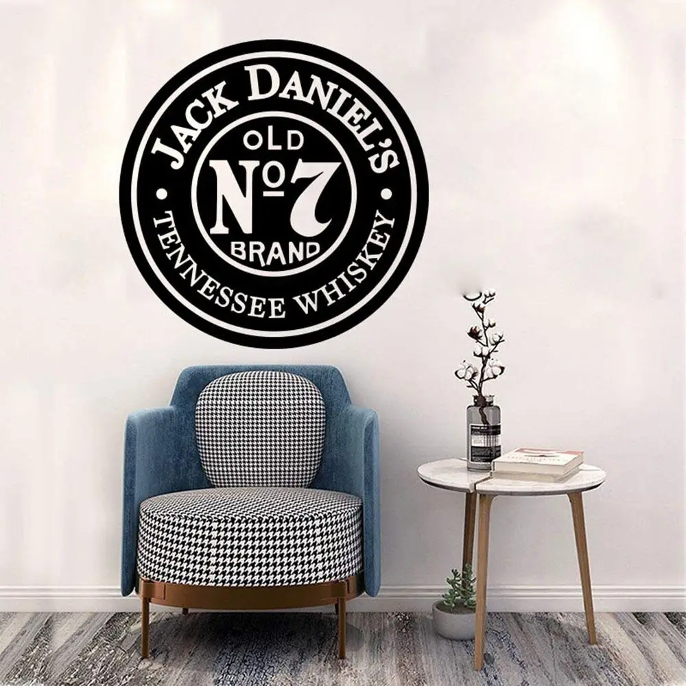 Grande Whisky Wine Wall Decal Man Cave Garage Bar Pub Wall Sticker Cucina Ristorante Vinile Home Decor