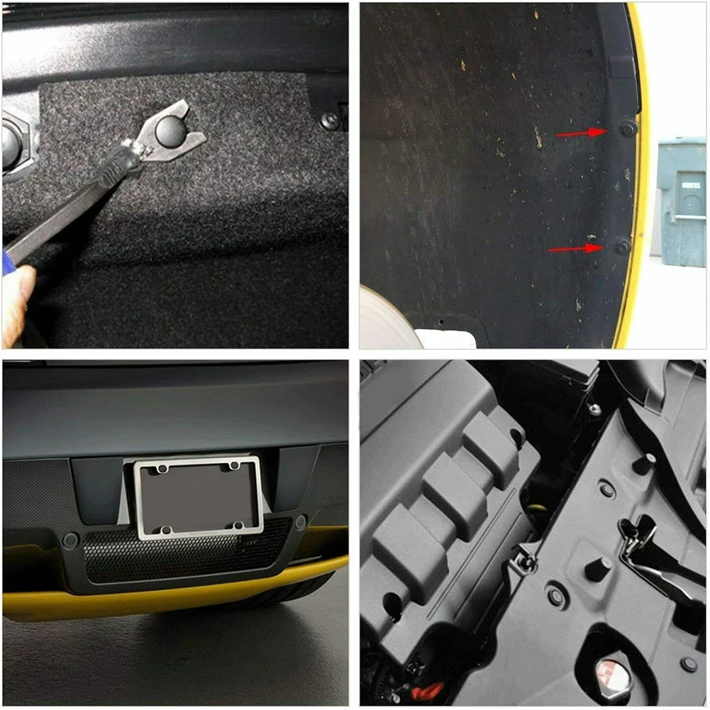 

Durable High Quality New Plastic Clips Fastener Parts Replacement Retainer Universal Black Bumper Car Hole Rivets
