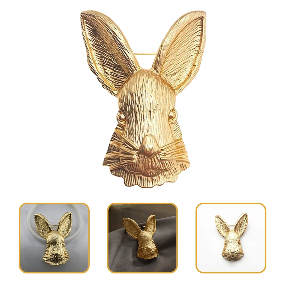 

Rabbit Brooch Hat Shawl Pin Caps for Women Decorative Pins Metal Brooches Lapel Clothing Badge Advanced