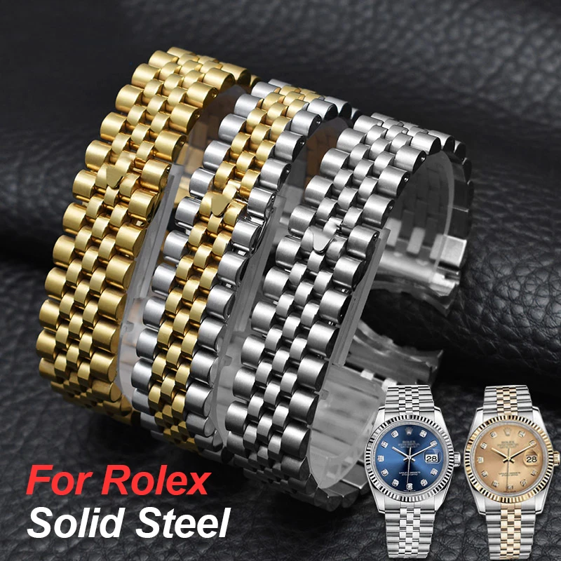 Bracciale In Acciaio Inossidabile Con Estremità Curva Solida Per Jubilee Cinturino Da 20Mm Per Cinturino Rolex Luxury Wristband Uomo Donna Business Wa