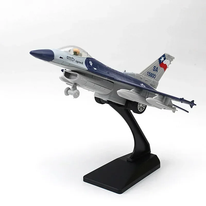 F16 Toy Alloy Fighter Model acoustooptic return force aviation military aircraft model Ornament Gift 3