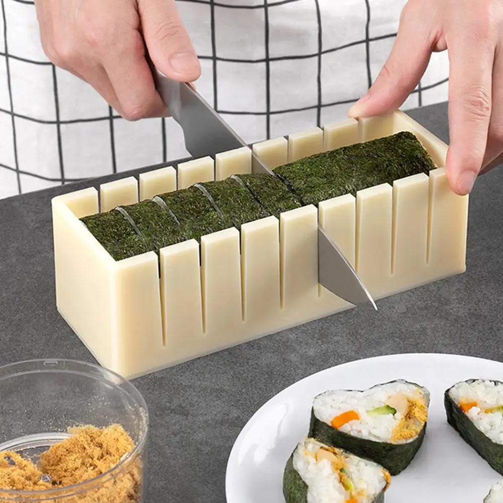 재사용 가능한 스시 몰드 세트, 스시 머신 커터, 스시 메이커 장비 키트, 원형 김밥 스시 롤 몰드, 스시 만들기 도구