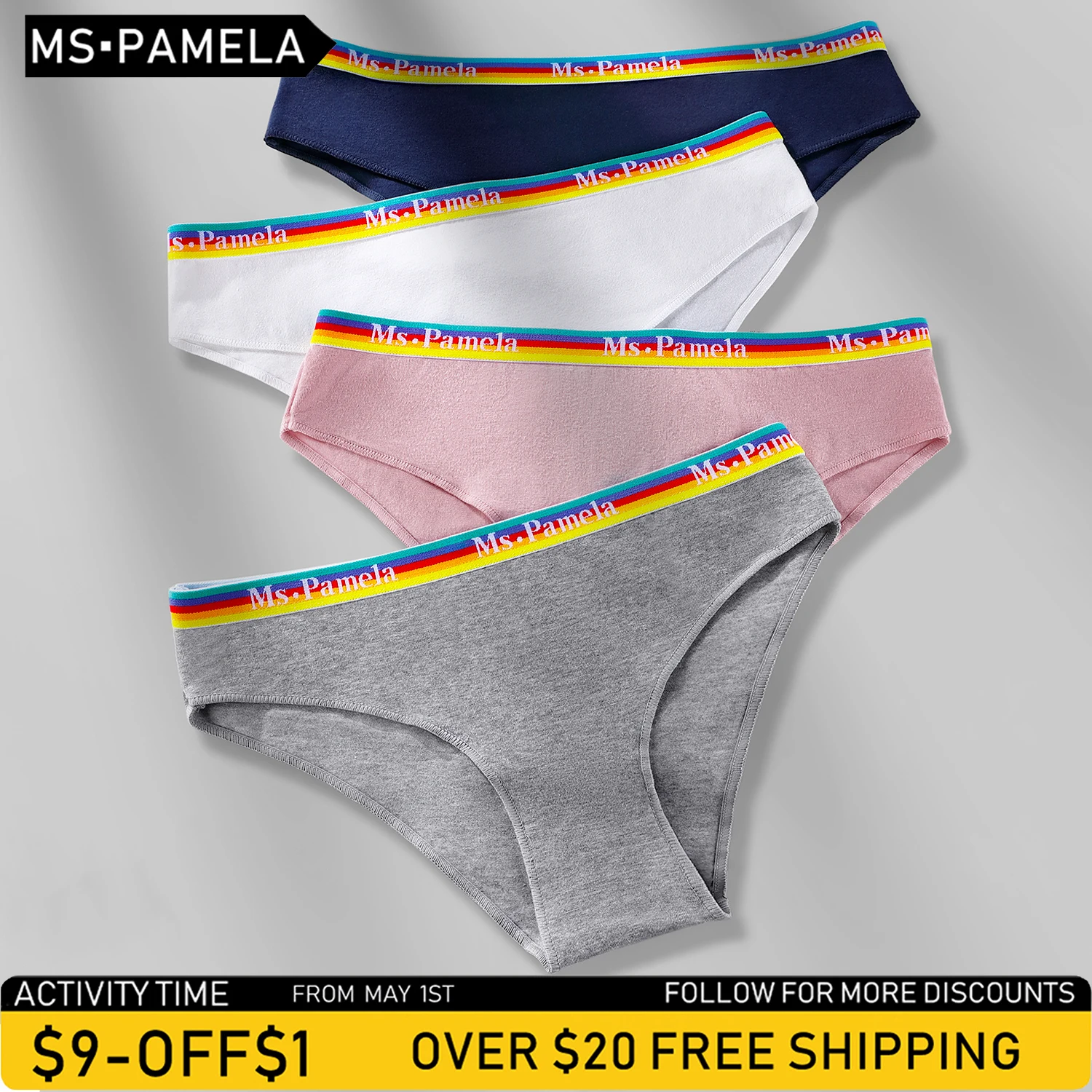 WomensPantiesSeamlessCottonPantySexyUnderwearColorfulLetter