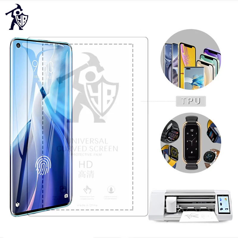 50Pcs TPU Universal Hydrogel Film For Smart Phone LCD Screen Protector HD Matte Privacy Flexible Film For Blade Cutting Machine