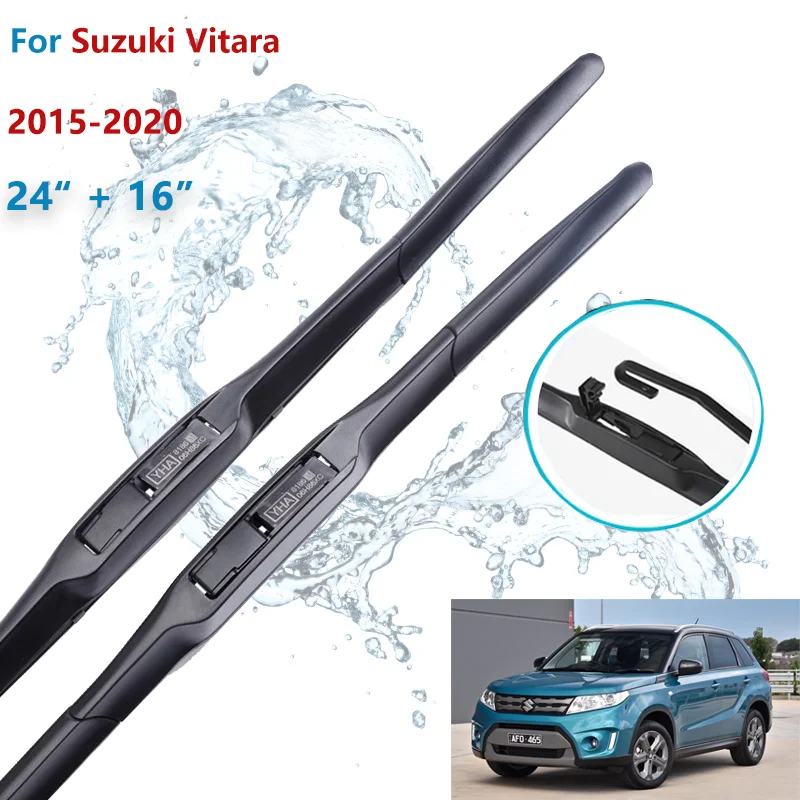 Set Di Spazzole Tergicristallo Anteriore E Posteriore Per Suzuki Vitara Mk4 2015 - 2023 Spazzole Per Parabrezza Parabrezza 24 "+ 16" + 10"