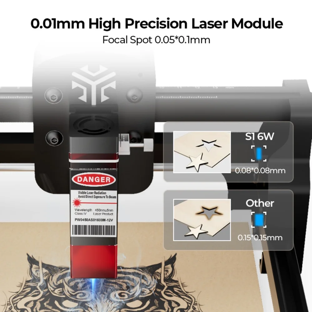 ACMER S1 6W Mini Laser Engraver Portable Small Laser Engraving Cutting tool Machine DIY for Logo Wood  leather Acrylc Beginner