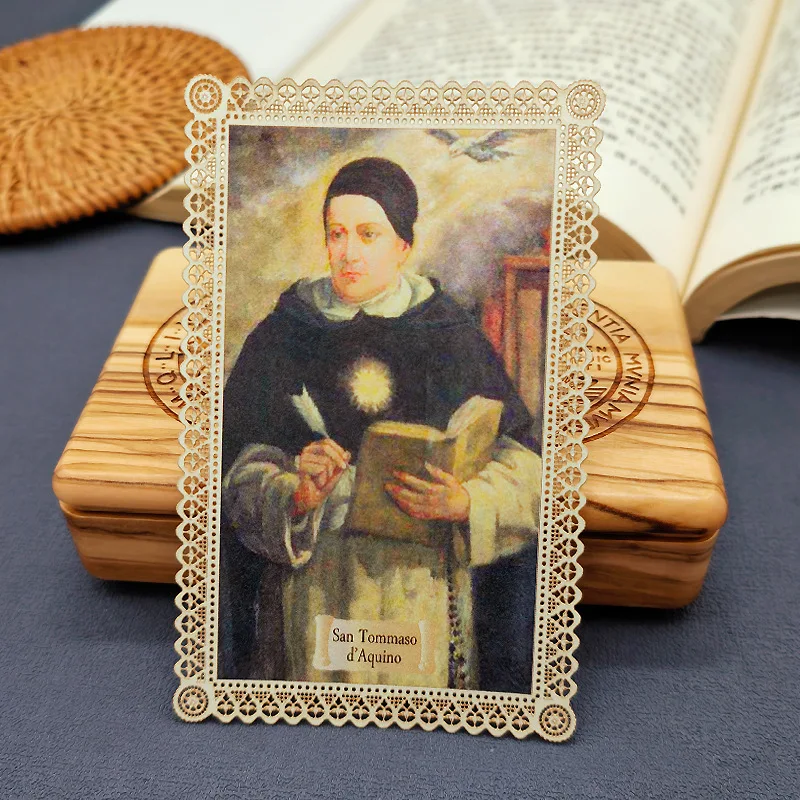 Saint Men Series Hollowed Out Carved Christ Bookmark Christian Catholic Icon Card Exquisite Gift Church Souvenir