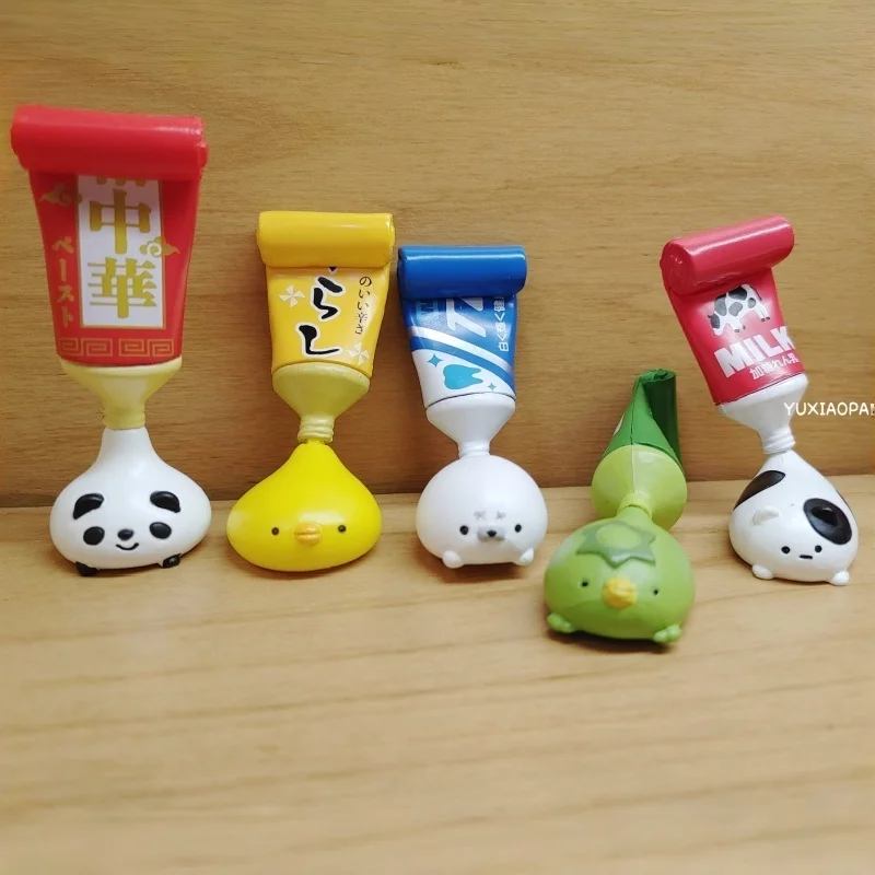 재고 있음 스타토 튜브형 동물 스퀴즈 페이스트 미니어처 데스크 장식 컬렉션 장식품 모델 장난감 선물