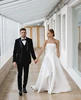 High Qulaity Strapless Satin A Line Wedding Dresses  Custom Made Formal Bridal Grown 2024 Rode De Morrie 4