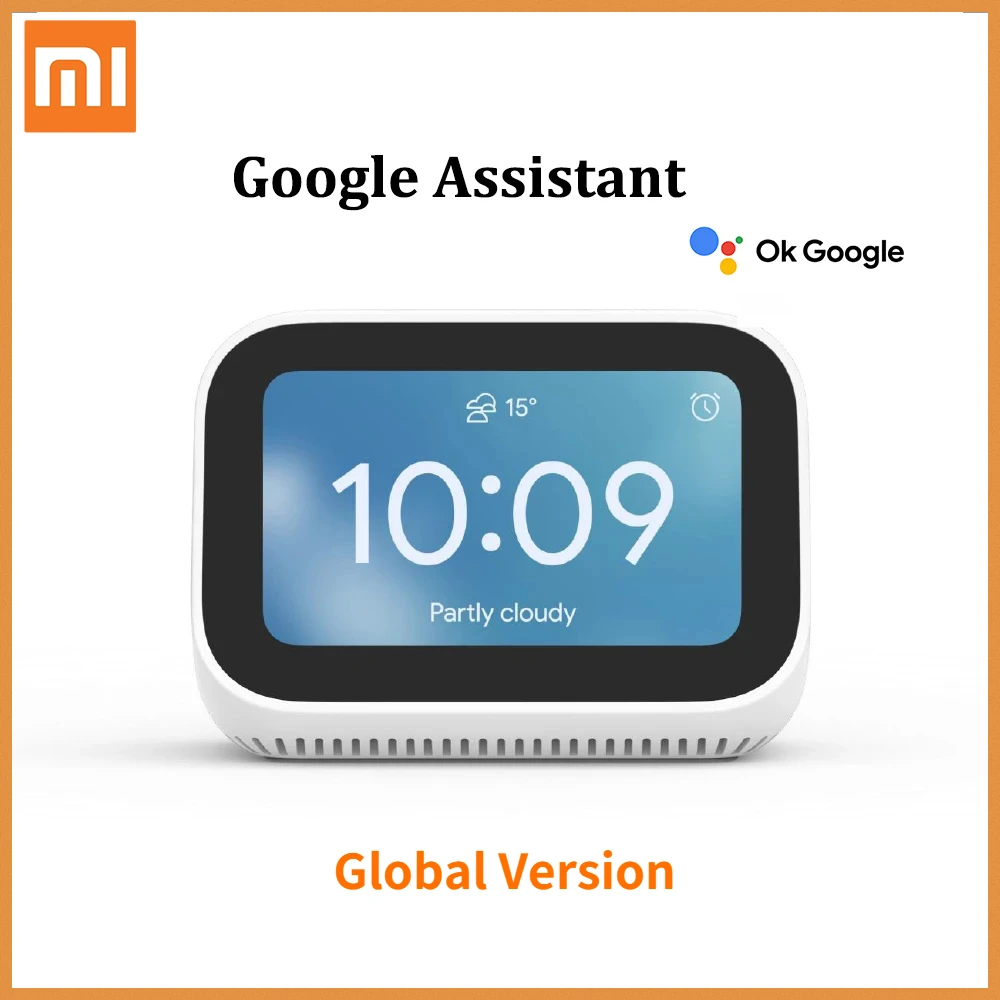 

Xiaomi Mi Global Version Smart Clock AI Touch Screen Display Speaker Bluetooth 5.0 Alarm Clock WiFi Connection Ok Google Control