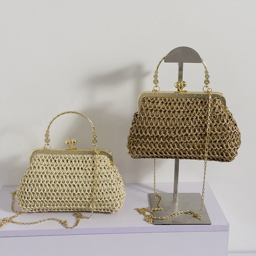 Handwoven Straw Summer Tote Bag for Women