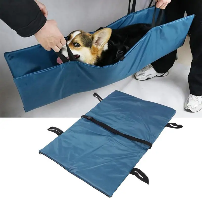 Pet Transport Stretcher Waterproof Soft fabric Dog Lifting Harness with Seatbelt Removable Lining Portable Foldable Dog Lifter