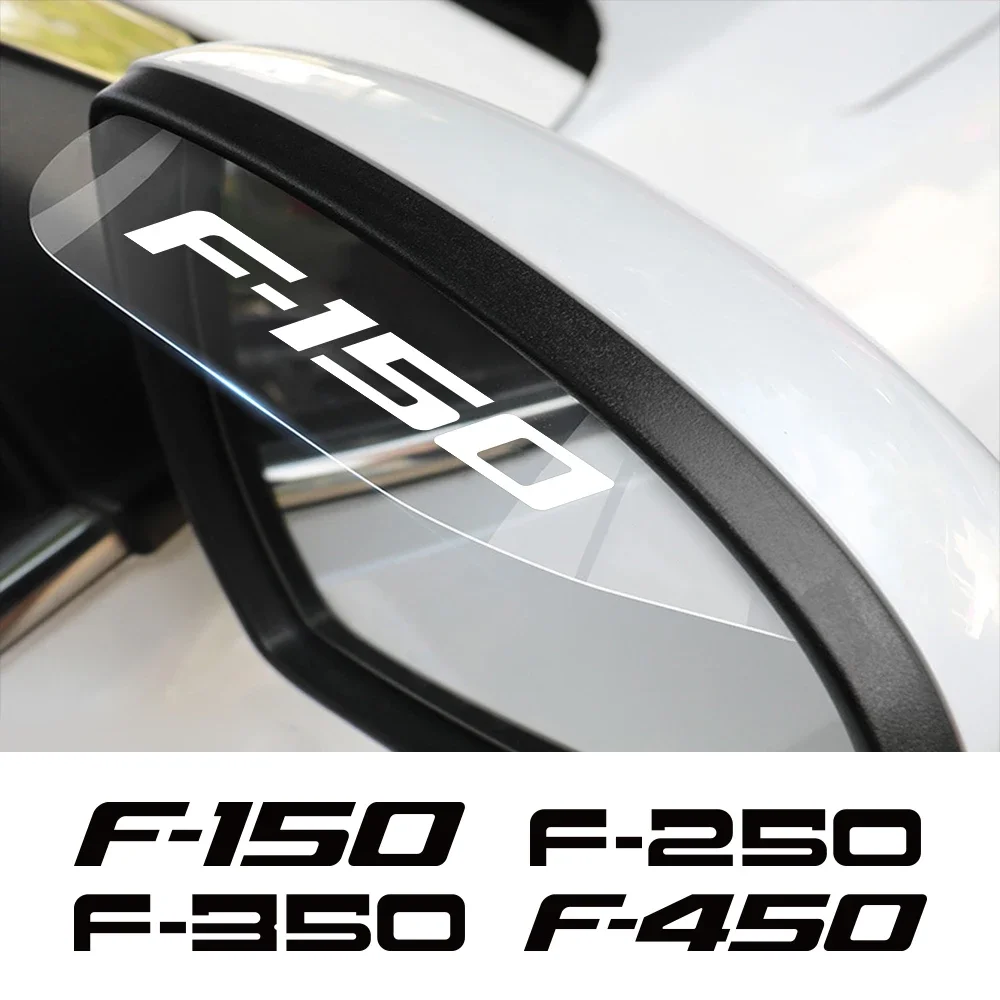 Car Rearview Mirror Rainproof Eyebrow Auto Accessories For Ford F350 2003 F150 1994 F250 F450 RC V10 Decals Raptor Emblem 2004