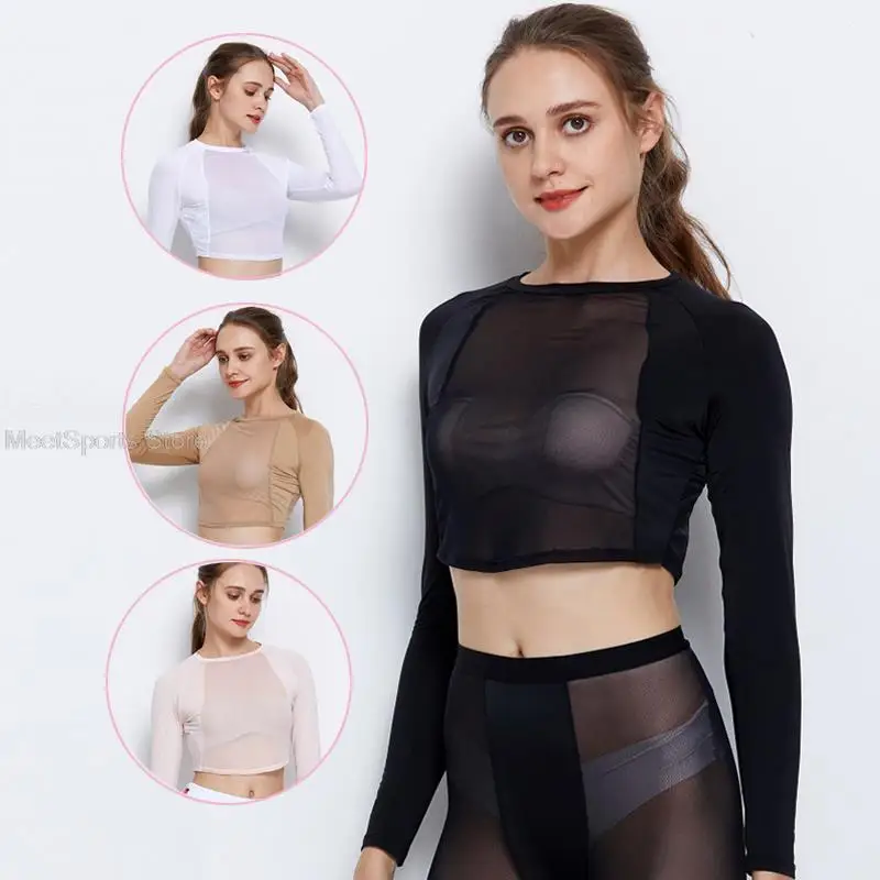 Summer Golf Sunscreen T-Shirt Women Ice Silk Breathable Bottoming Shirt Long Sleeve Golf Cropped Tops Quick Drying Ladies Tights women tops women golf polo shirt