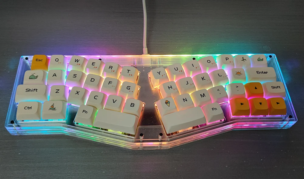 プログラム可能なメカニカルキーボードキット,透明スタック,アクリル