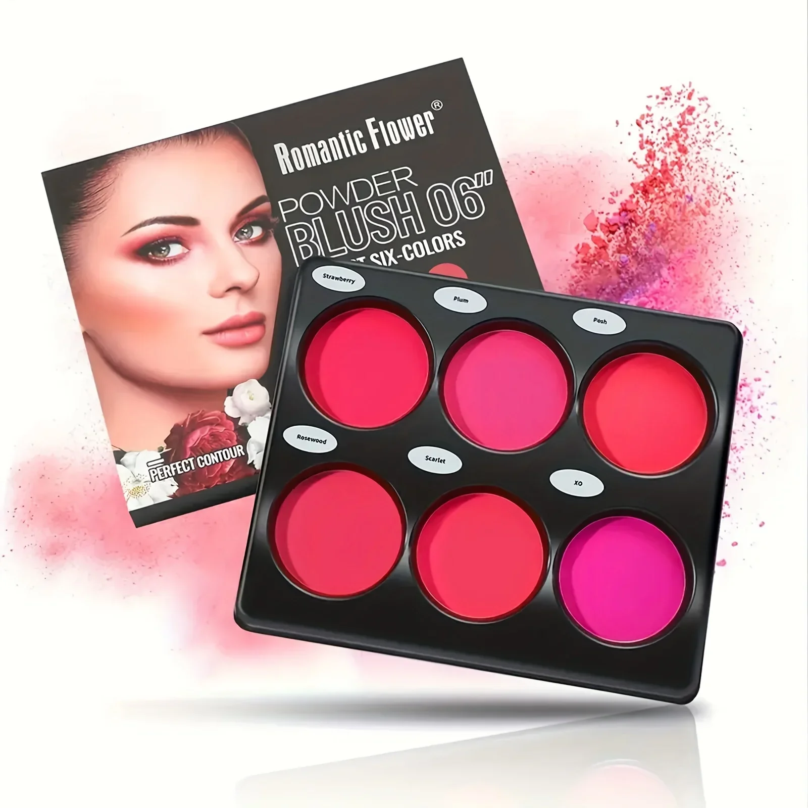 6-color blush palette natural-toned eye shadow palette matte blush palette Light breathable suitable for cheek and e 3