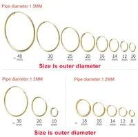SOFTPIG Real 925 Sterling Silver 1.2/1.5mm Wire Diameter Large Hoop Earrings for Women Trendy Fine Jewelry Geometric Accessories 2