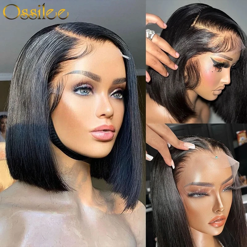 Bob Wig Lace Front Human Hair Wigs Short Brazilian Bob Frontal Straight Pixie Cut
