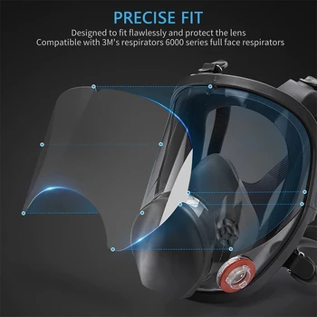 Scratch Proof Protective Full Face 6885 Visor Screen Protector Painting Spraying Mask Cover Film For 3M 6800 Gas Mask Respirator 1
