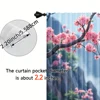 2pcs, 2D flat Party Curtains Fashion Theme Peacock 100% Polyester,Without Electricity Wall Decor Perfect for Holiday Parties, 5