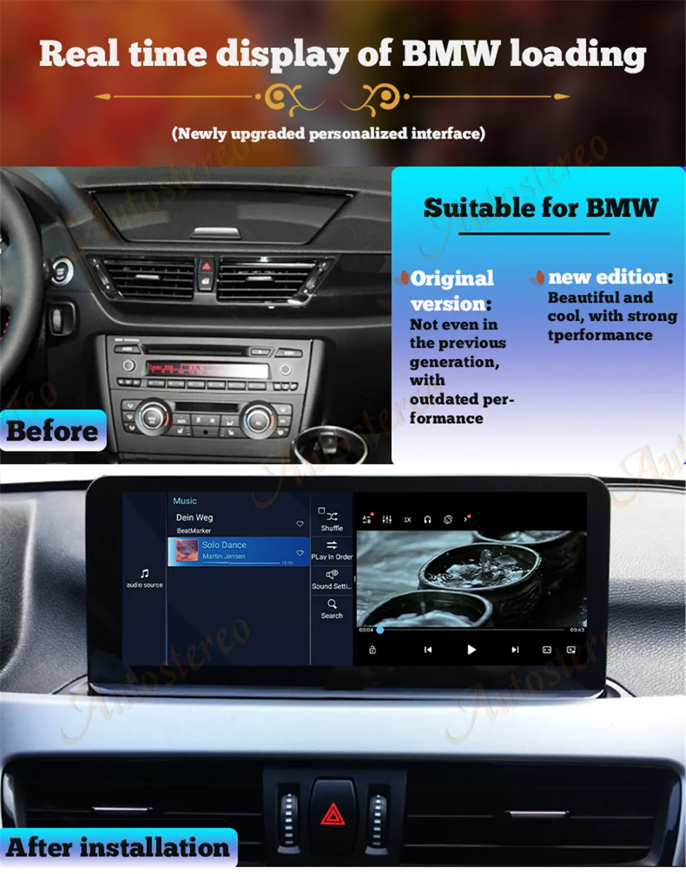 ID8 Carplay Android 13 For BMW 7 Series E65 E66 Car Head Unit Multimedia Player