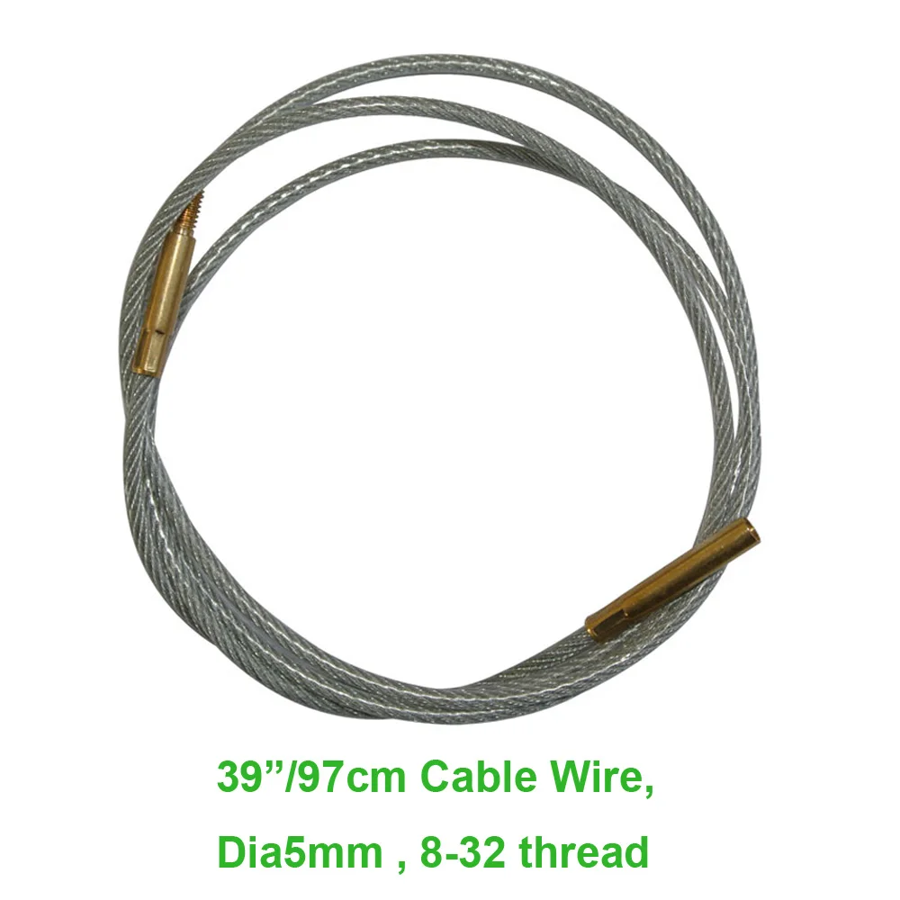 Green World 46" 39" 24" 10" Pull Through Cabel Clean Gun Tool fit .17cal-12ga barrel gun cleaning brush