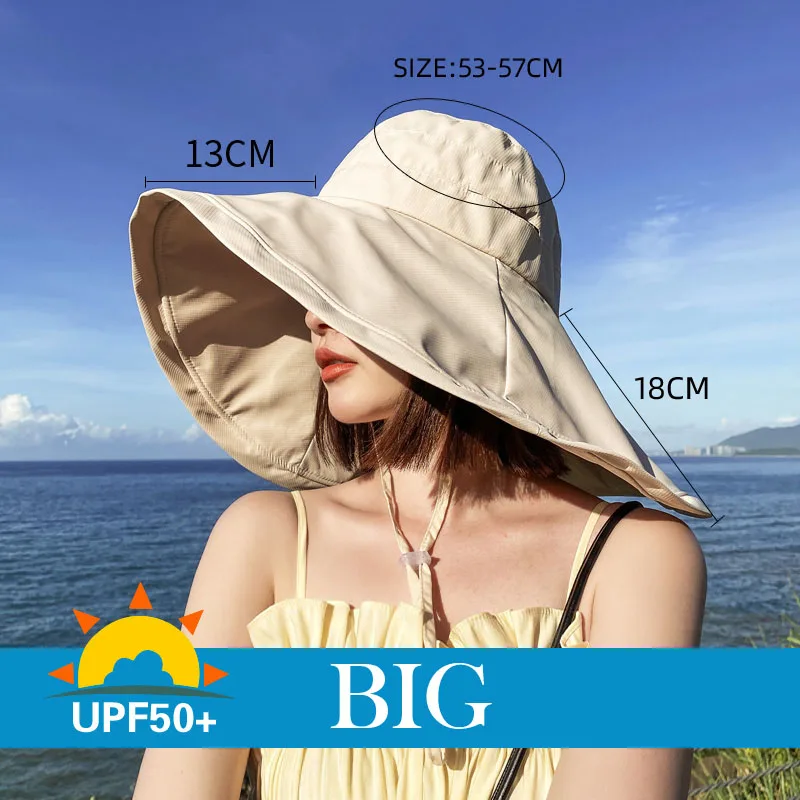 Wide Brim UPF 50+ Sun Hat Women Anti-UV Protection Hiking