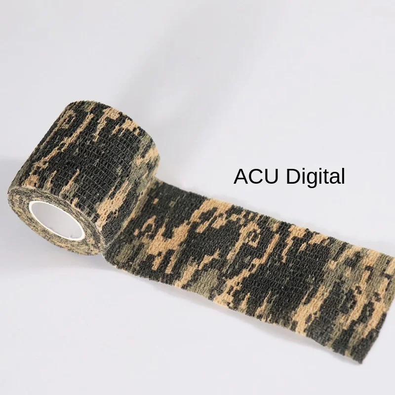 Namvo Autocollant Non-tissé Camouflage Wrap Rifle Gun Hunting Camo Stealth Tape 4.5M - Herbe Camouflage