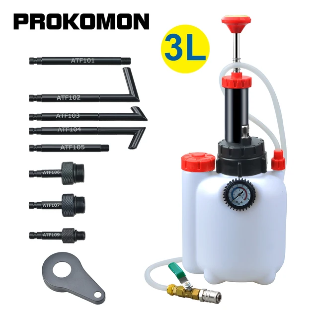 Pompa Olio Cambio Automatico 8L Con 20 Adattatori ATF: Estrazione E Riempimento Simultaneo Pneumatico