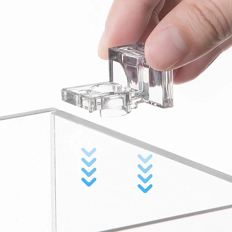 Fish Tank Acrylic Clips 4Pcs For 5.5mm~15mm Wall Thickness Aquarium Lid Cover