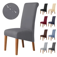 XLMS Size Plain Chair Cover Solid Color Stretch Fabric Seat Cover for Dining Room Office Kitchen Home Decor No 100% Waterproof 1