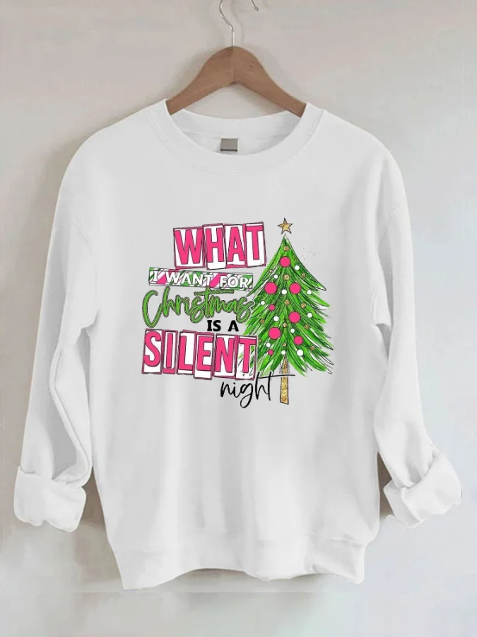 Christmas Round Neck Letter Print Casual Sweatshirt Long Sleeve Hooded Shirt Cotton y2k Hoodie ropa de mujer