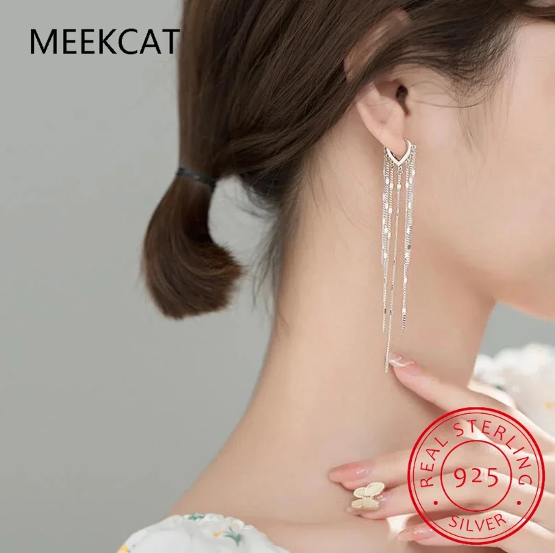Lnngy orecchini in argento 925 originale certificato 3mm Moissane orecchino a goccia con quadrifoglio per regalo di gioielli da sposa per ragazze da donna  36