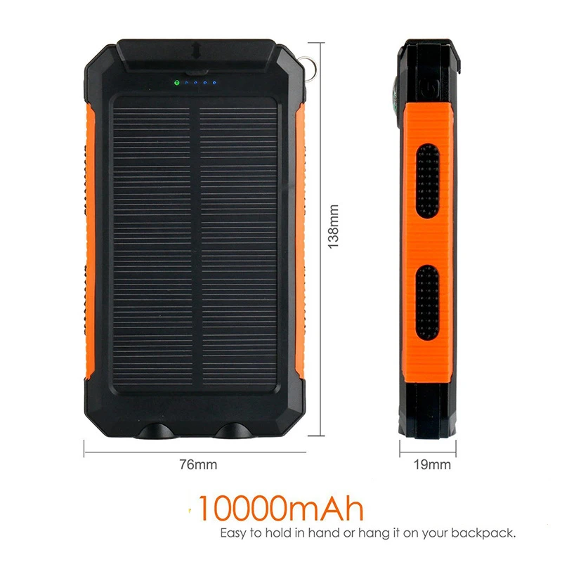 Solar Power Bank 80000mah Portable Charging Poverbank External Battery