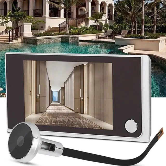 120 Degree Peephole Viewer 3.5" Digital LCD 120 Degree Peephole Viewer Photo Visual Electronic  Digital Doorbell Peephole 6
