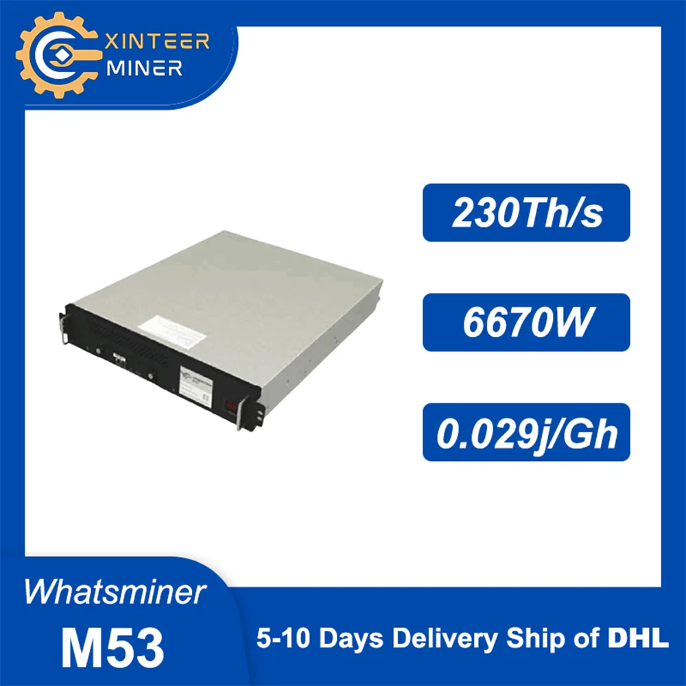 Новинка, Майнер MicroBT Whatsminer M53 230T Asic, Майнер для криптовалюты, PK IceRiver KS0 KS1 KS2 с блоком питания, бесплатная доставка